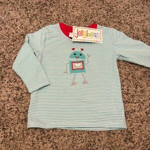Jelly Bean no with tags little boys valentine shirt